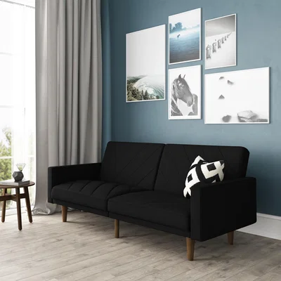 The Range Paxson Clic Clac Sofa Bed - Black Linen