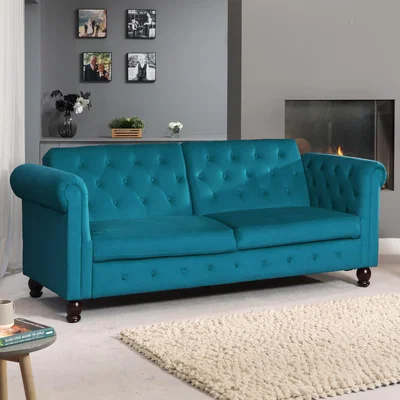 The Range Maplewood Click-Clack Reclining Sofabed - Teal