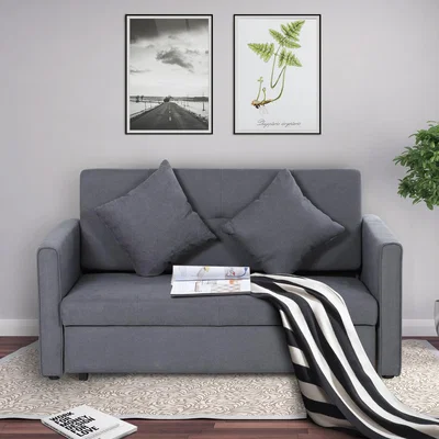 The Range 2-Seater Storage Sofa Convertible Bed - Grey