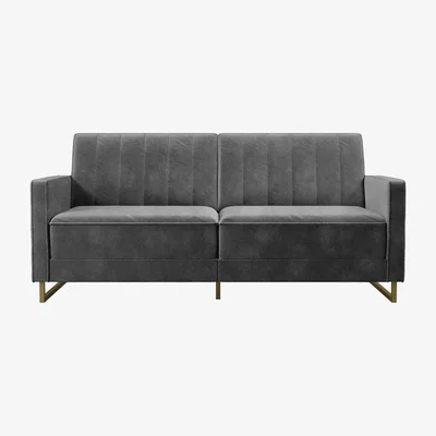 The Range Novogratz Skylar Sofa Bed - Grey Velvet