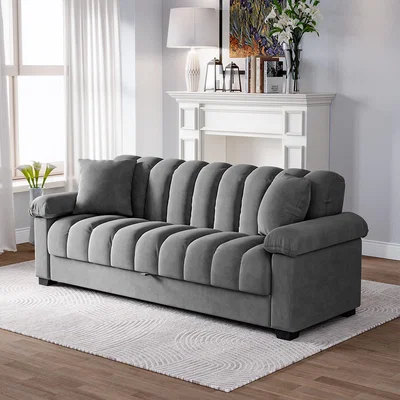 The Range Fabric Sofa Bed with Storage - Grey