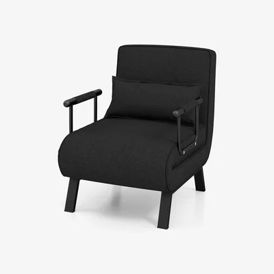 The Range 4-in-1 Convertible Single Sofa Bed - Black