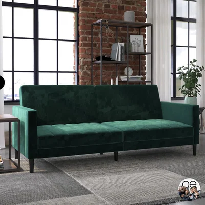 The Range QE Liam Sofa Bed - Green Velvet