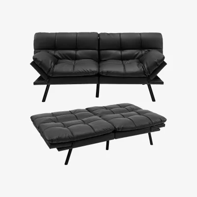 The Range Couch Futon Sofa Bed - Black