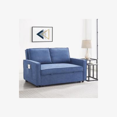 The Range Canterbury 2 Seater Pull Out Sofa Bed Fabric - Blue Fabric