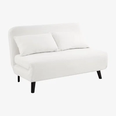 The Range Cornflower Sofa Bed - White Boucle