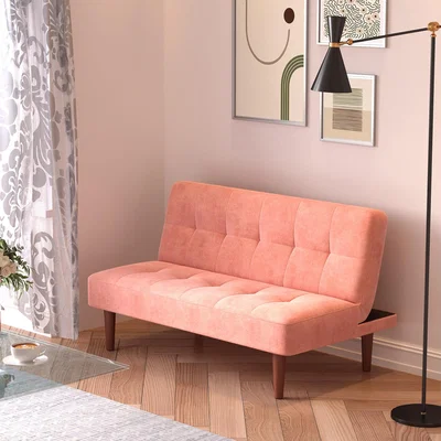 The Range 4FT Linen Sponge Sofa Bed - Pink