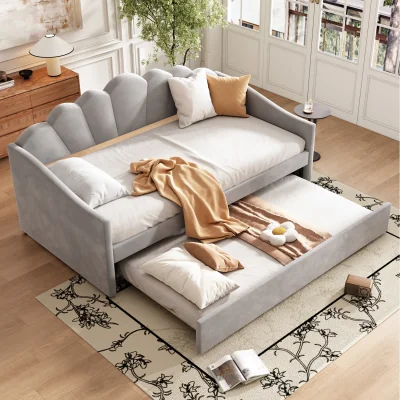 The Range Bottom with trundle bed 90x190cm, daybed sofa bed - Grey