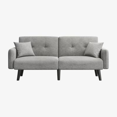 The Range 3 Seater Modern Fabric Adjustable Backrest Sofa Bed - Grey