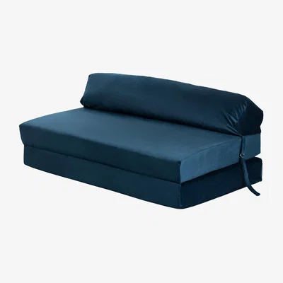 The Range Premium Velvet Double Folding Z Futon Mattress - Pacific