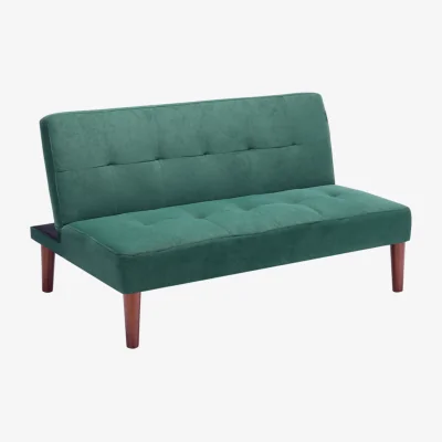 The Range Lifeideas 2-Seater Padded Convertible Sofa Bed - Green