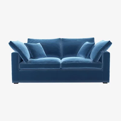 Sofa.com Long Island Slim 2.5 Seat Sofa bed in Bahama Cotton Matt Velvet