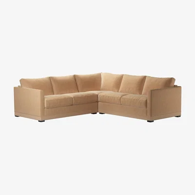 Sofa.com Aissa Small RHF 2 Seat Corner Sofa Bed in Biscotti Brushstroke