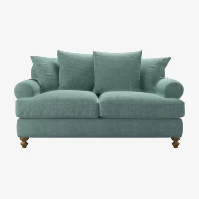Sofa.com Teddy 2 Seat Sofa bed in Sea Spray Aquaclean Clever Chenille