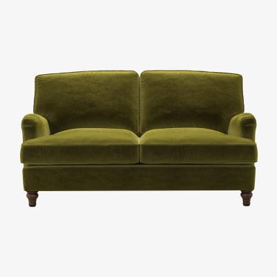 Sofa.com Bluebell 2 Seat Sofa Bed in Olive Cotton Matt Velvet - sofa.com