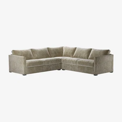 Sofa.com Aissa Medium RHF 2.5 Seat Corner Sofa Bed in Cappuccino Bubble Velvet