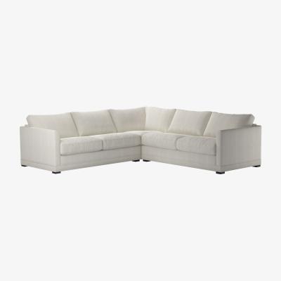 Sofa.com Aissa Medium LHF 2.5 Seat Corner Sofa Bed in Clay House Basket Weave