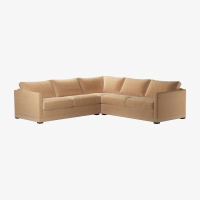 Sofa.com Aissa Medium RHF 2.5 Seat Corner Sofa Bed in Biscotti Brushstroke
