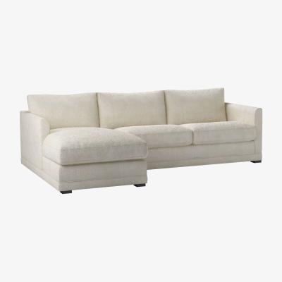 Sofa.com Aissa Medium LHF 2.5 Seat Chaise Sofa Bed in Oyster Luxe Boucle