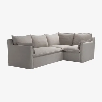 Sofa.com Anders Left Hand Two Seat Sofa Bed with Right Hand Single Unitin Nimbus Aquaclean Clever Velvet