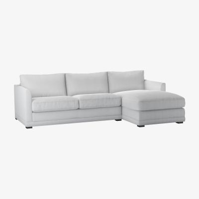 Sofa.com Aissa Small LHF 2 Seat Storage Chaise Sofa Bed in Miami House Herringbone Weave
