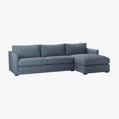 Sofa.com Aissa Large RHF Chaise Sofa in Loch Brushed Linen Cotton - sofa.com