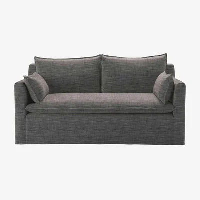 Sofa.com Anders 2 Seat Sofa bed in Liquorice Baylee Multi-Tone Viscose Linen