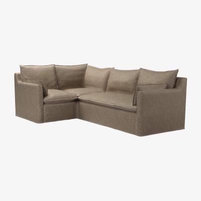 Sofa.com Anders  Left hand Single with Right hand 2 Seat Sofa bed in Greige Florence Textured Weave