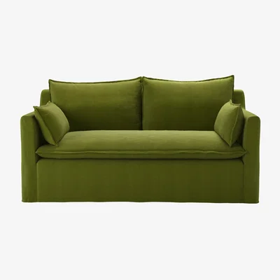 Sofa.com Anders 2 Seat Sofa Bed in Vine Leaf Organic Smart Cotton