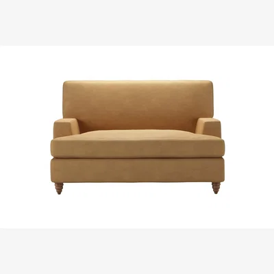 Sofa.com Isla Loveseat Sofa bed in Turmeric Powdered Leather - sofa.com