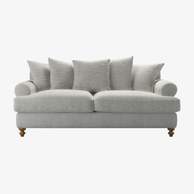 Sofa.com Teddy 3 Seat Sofa bed in Fog Aquaclean Clever Chenille