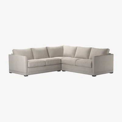 Sofa.com Aissa Small RHF 2 Seat Corner Sofa Bed in Stoneware Easy Cotton