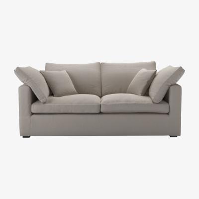 Sofa.com Long Island Slim 2.5 Seat Sofa bed in Stone Brushed Linen Cotton
