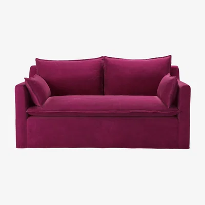 Sofa.com Anders 2 Seat Sofa Bed in Persian Rose Smart Velvet