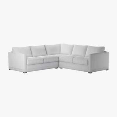 Sofa.com Aissa Small LHF 2 Seat Corner Sofa Bed in Pumice House Herringbone Weave