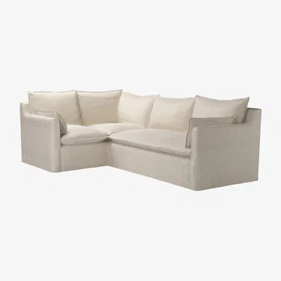 Sofa.com Anders Asym: LHF Single w RHF 2 Seat Sofa bed in Jasmine Silky Jacquard Weave