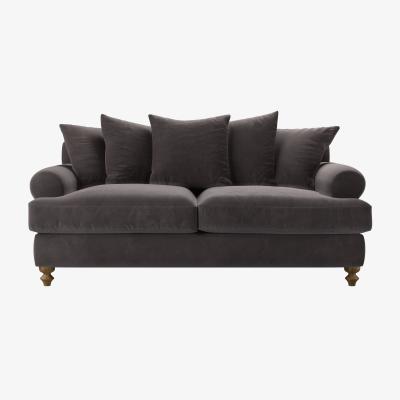 Sofa.com Teddy 2.5 Seat Sofa Bed in Shale Aquaclean Clever Velvet