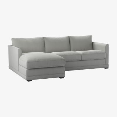 Sofa.com Aissa Small LHF 2 Seat Chaise Sofa Bed in Wishing Well Organic Smart Cotton