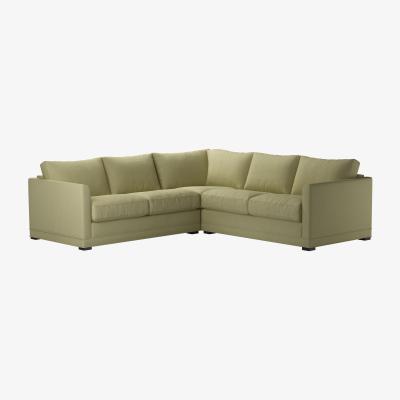 Sofa.com Aissa Small RHF 2 Seat Corner Sofa Bed in Cardamon Brushed Linen Cotton