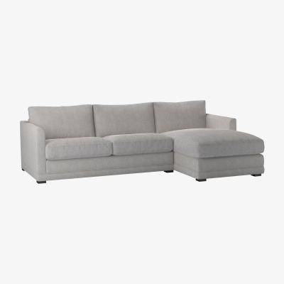 Sofa.com Aissa Medium RHF 2.5 Seat Storage Chaise Sofa Bed in Rye Baylee Viscose Linen