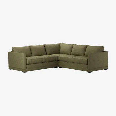 Sofa.com Aissa Small LHF 2 Seat Corner Sofa bed in Thyme Florence Textured Weave