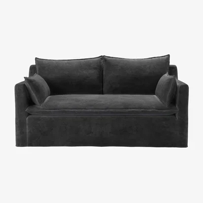 Sofa.com Anders 2 Seat Sofa Bed in Raven Speckled Chenille