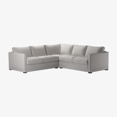 Sofa.com Aissa Small Corner Sofa in Dove Smart Velvet - sofa.com