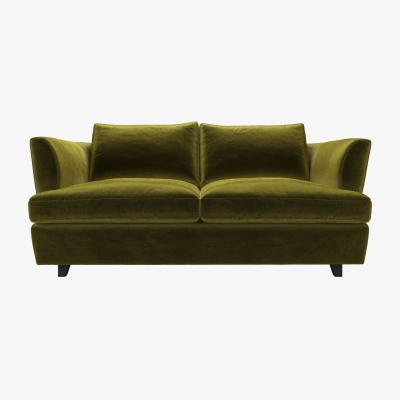 Sofa.com Lars 2.5 Seat Sofa Bed in Olive Cotton Matt Velvet