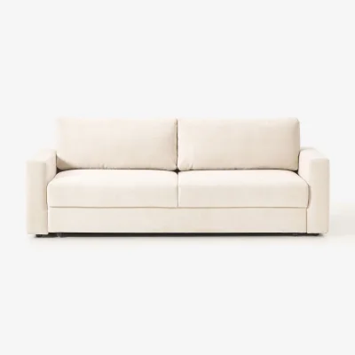 Westwing Velvet Sofa Bed Tasha (3-seater) with Storage Space