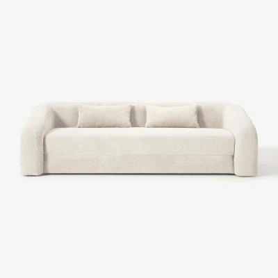 Westwing Teddy Bouclé Sofa Bed Eliot (3-seater)