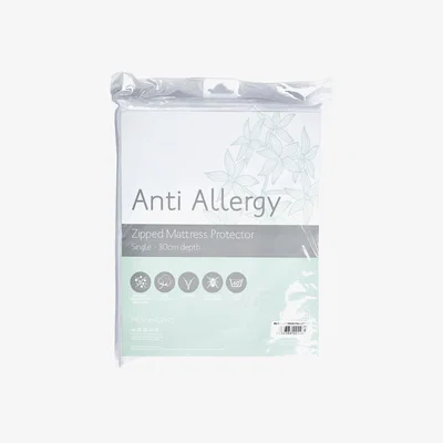 Dunelm Freshnights Anti Allergy 30cm Zipped Mattress Protector White