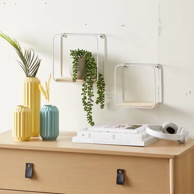 Dunelm Square Shelving Set of 2 White White