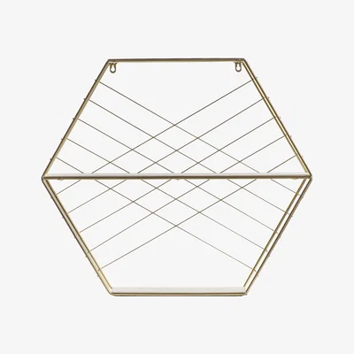 Dunelm Maywood Gold Shelving Unit Gold