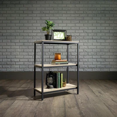 Furniture123 Industrial Style 3 Shelf Bookcase